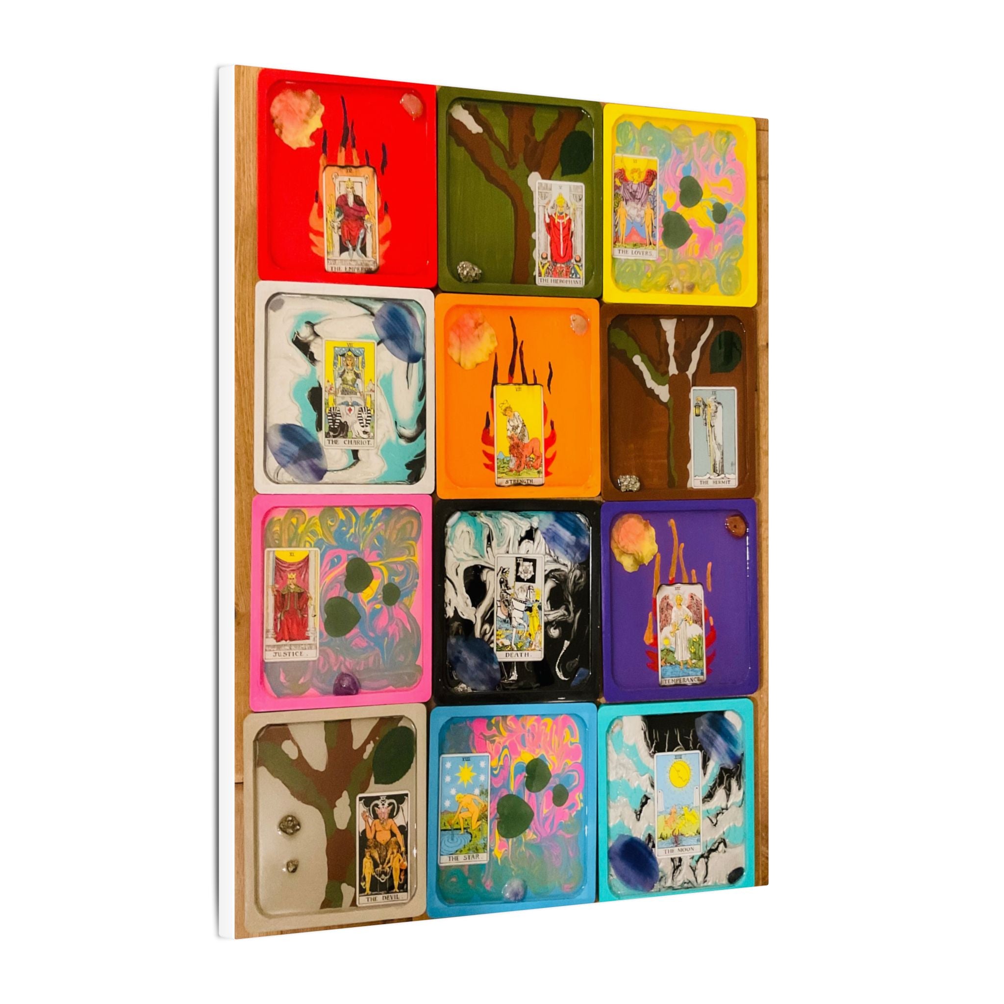 Abstract Tarot Collage Matte Canvas Print — Colorful Stretched Wall Art