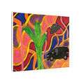 Psychedelic Desert Canvas Print — UFO, Cactus & Van Artwork