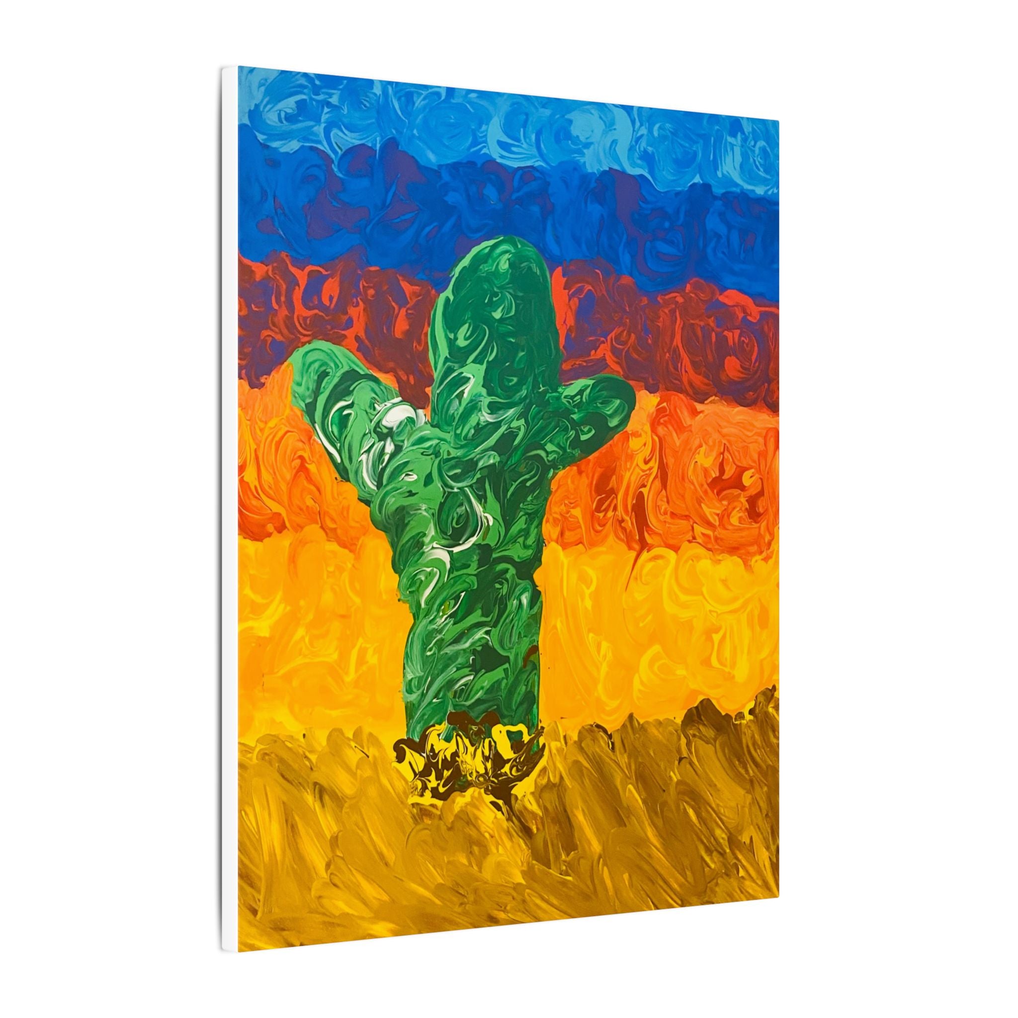 Desert Cactus Canvas Print — Colorful Abstract Southwest Wall Art